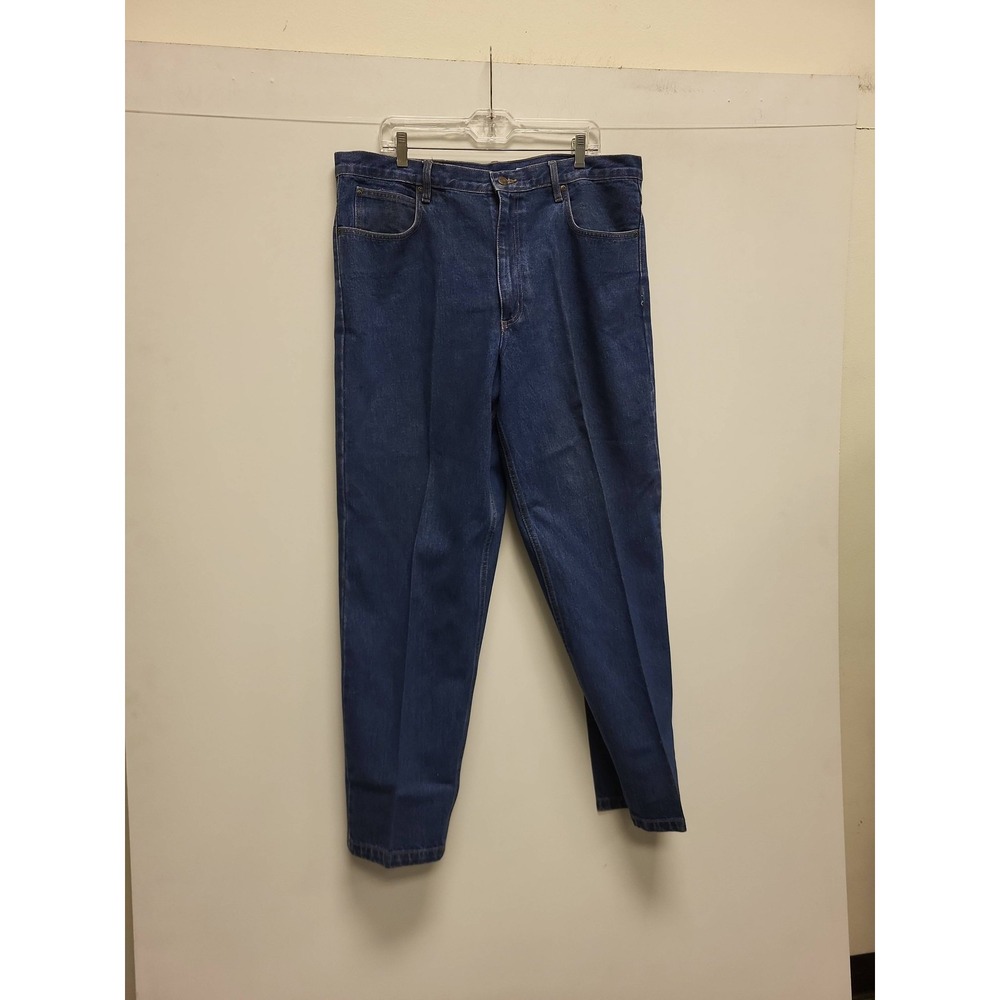 Open Trails Mens Jeans 40x32 Blue Denim Pants Classic Fit Stonewashed Cotton